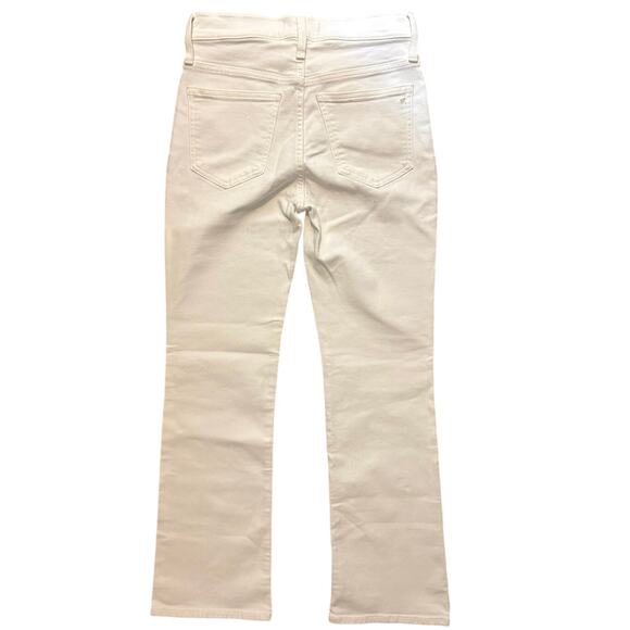 NWT Madewell Kick Out Crop Jeans In Pure White Size 26 - Picture 8 of 9
